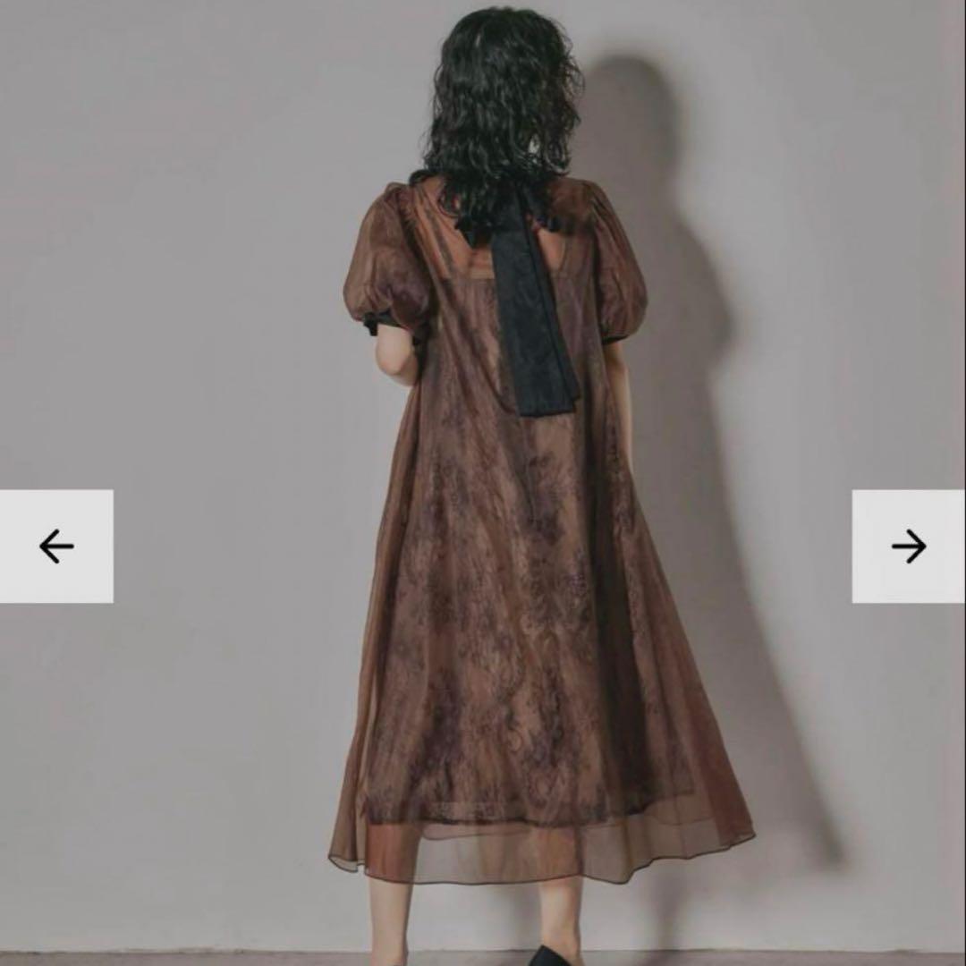 【専用】niana Aライン オーガンジーレースレイヤードドレス