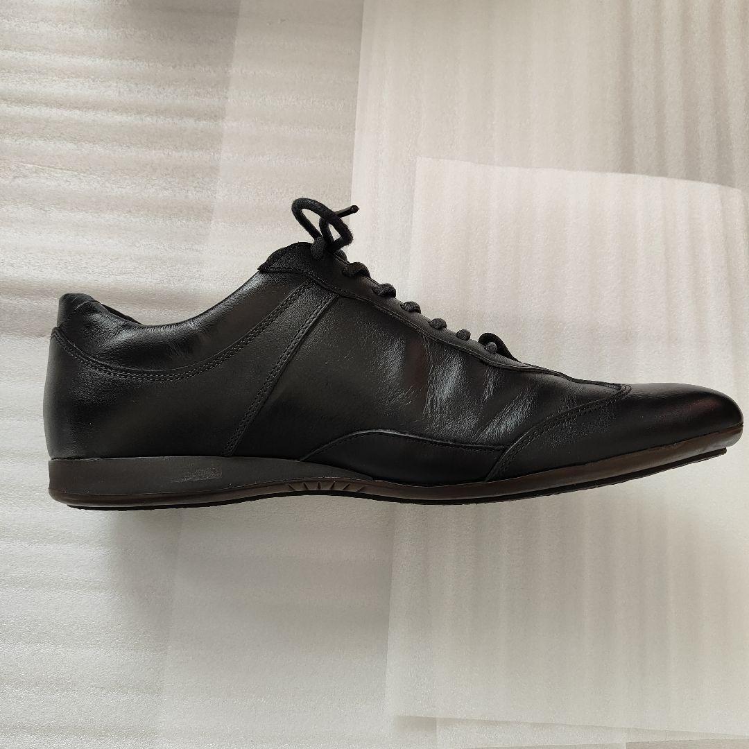 【美品】大塚製靴レザースニーカー　HS-6009ジェントル　ブラック　24EEE