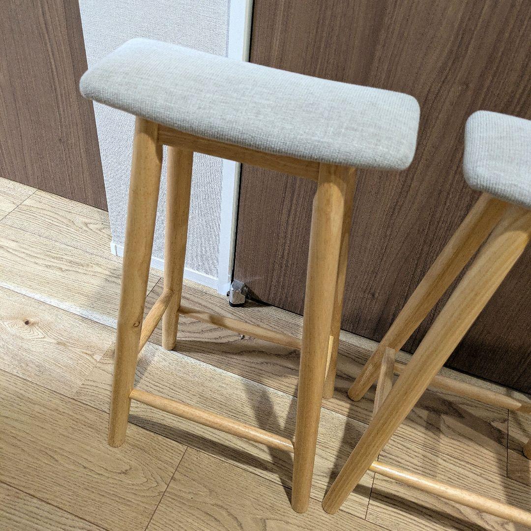 【エコメルカリ便限定】SLATTO スツール カウンターチェア ナチュラル 2脚