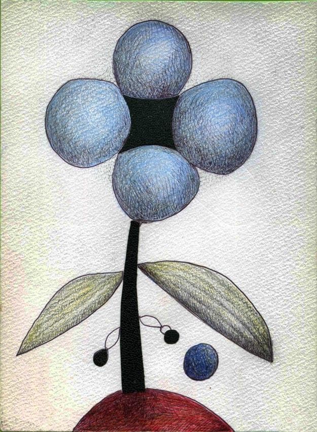 絵　【赤い実を運ぶ鳥さん】