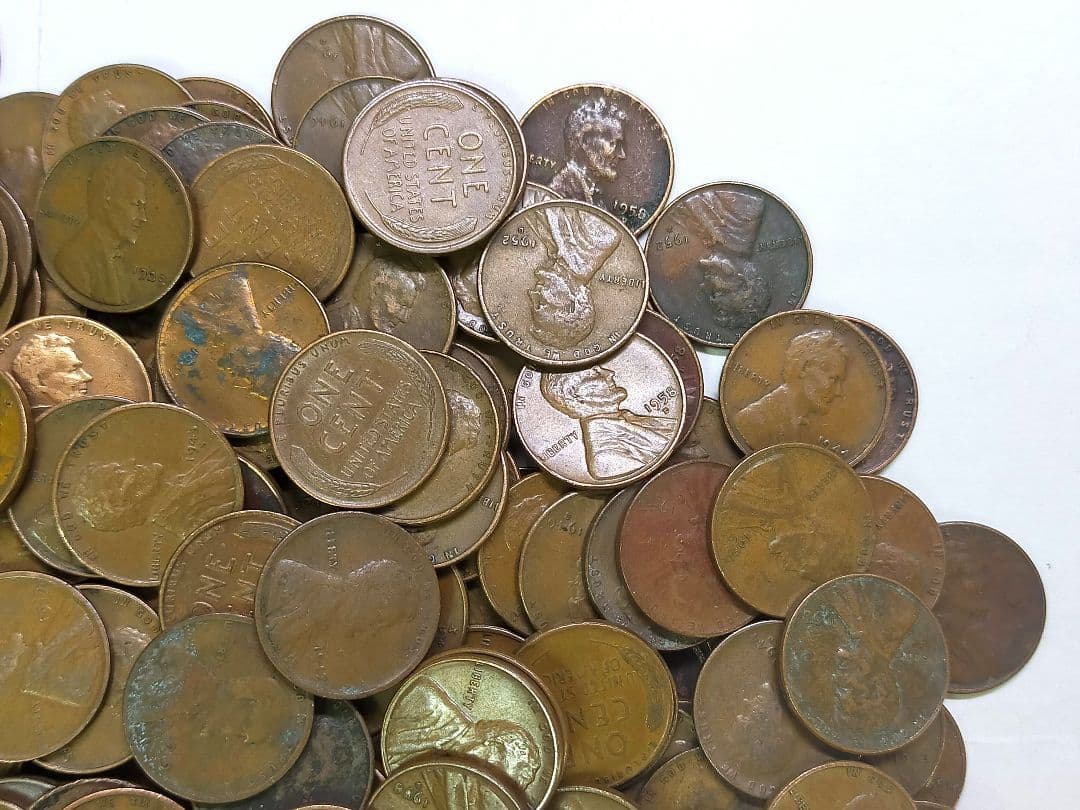古銭　アメリカ　1セント　麦ペニー　1kg強