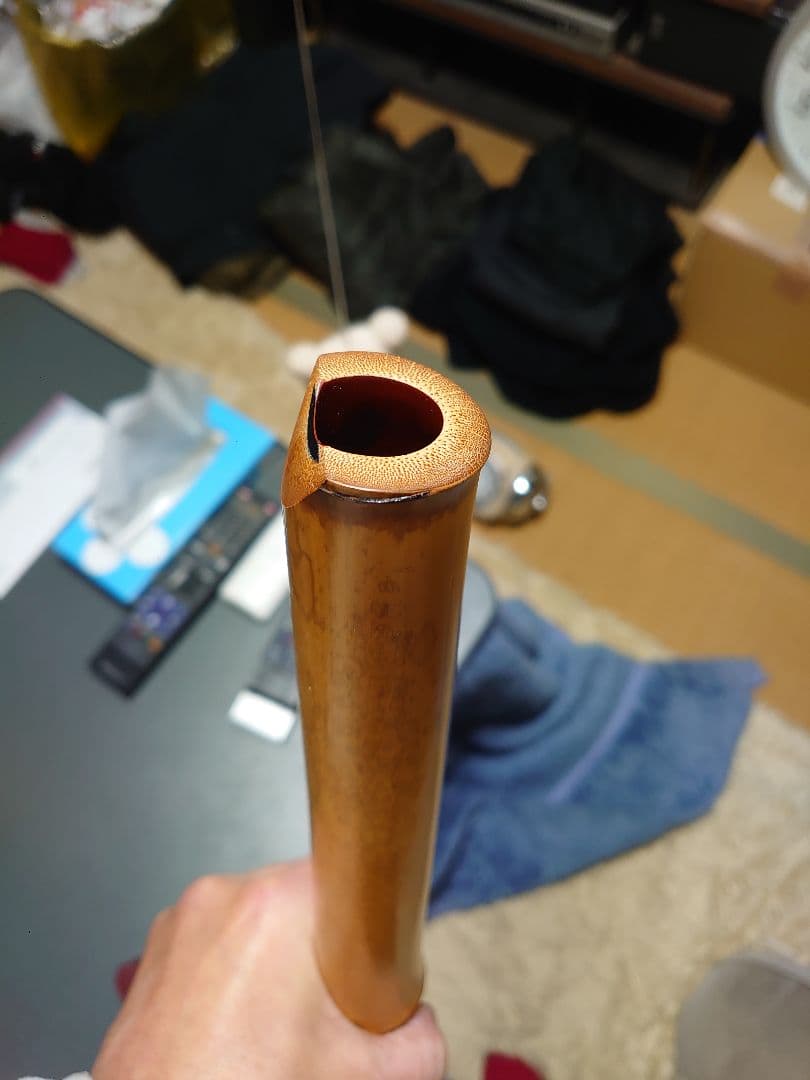 尺八本体 竹製 約70cm　 刻印あり