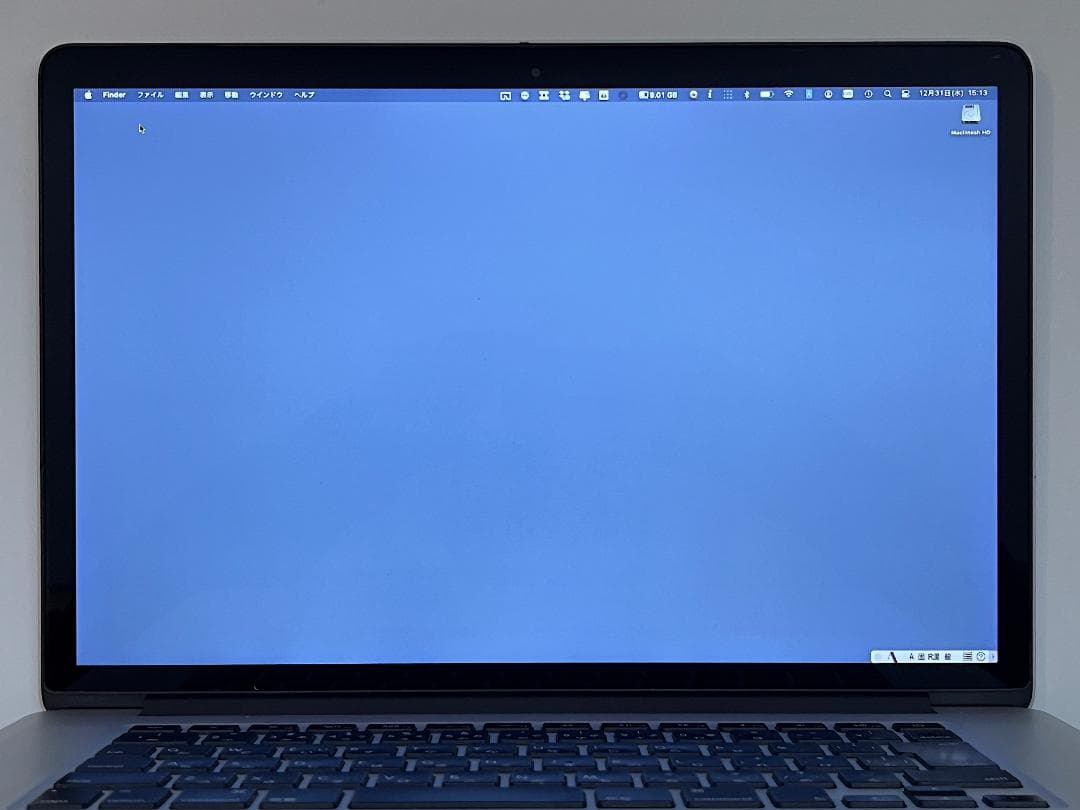 MacBook Pro 2013 15インチ 充放電回数 6回