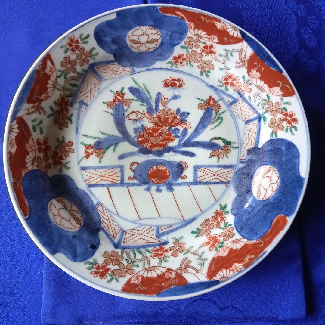 古伊万里兜皿花籠図柄無傷