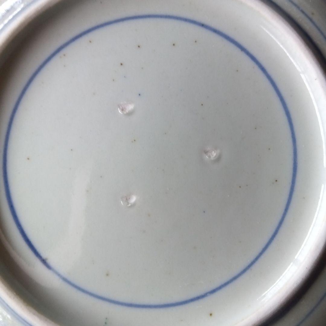 古伊万里兜皿花籠図柄無傷