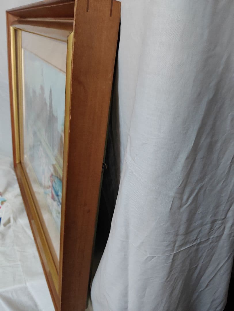 油彩画 進藤守彦 カナダ、ブリティッシュ・コロンビア州州会議事堂