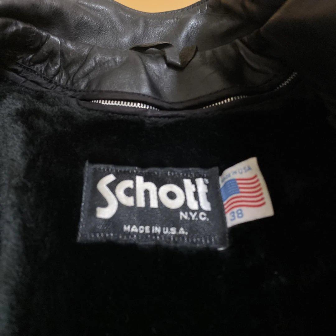 訳ありschott ショット641シングルライダース ボアライナー付 38