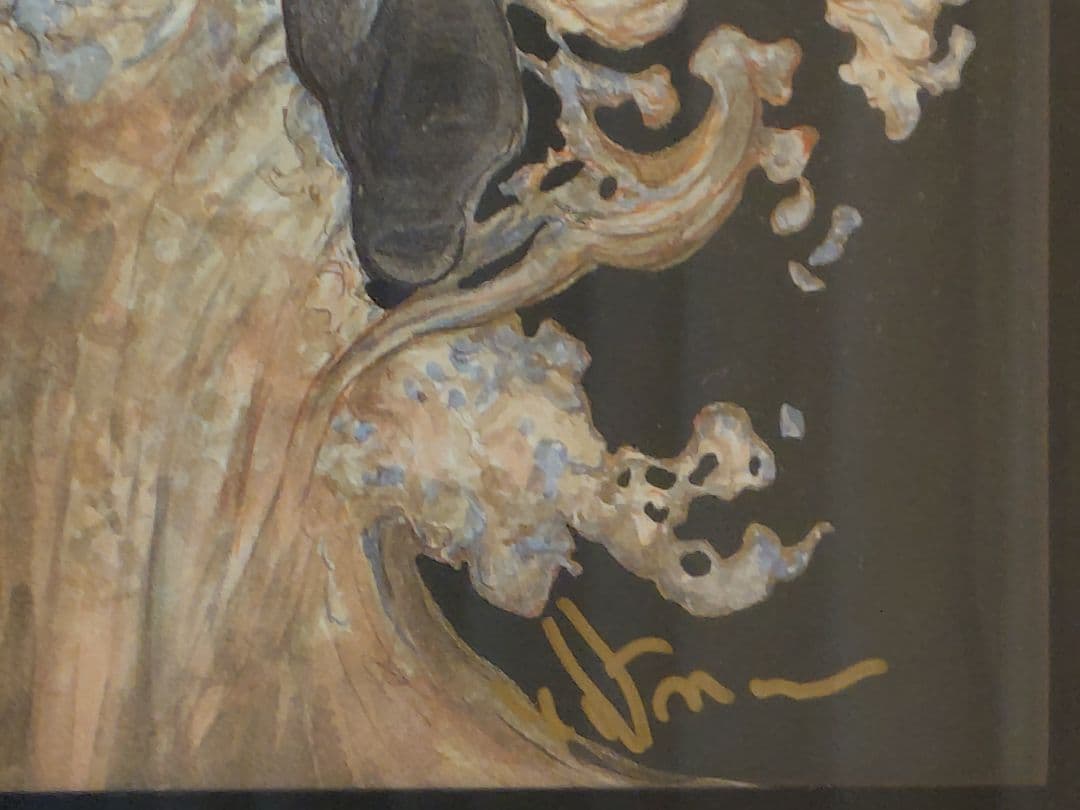 u*1様 天野喜孝 FFX 絵画 WATER WARRIOR 漆 セミオーダー