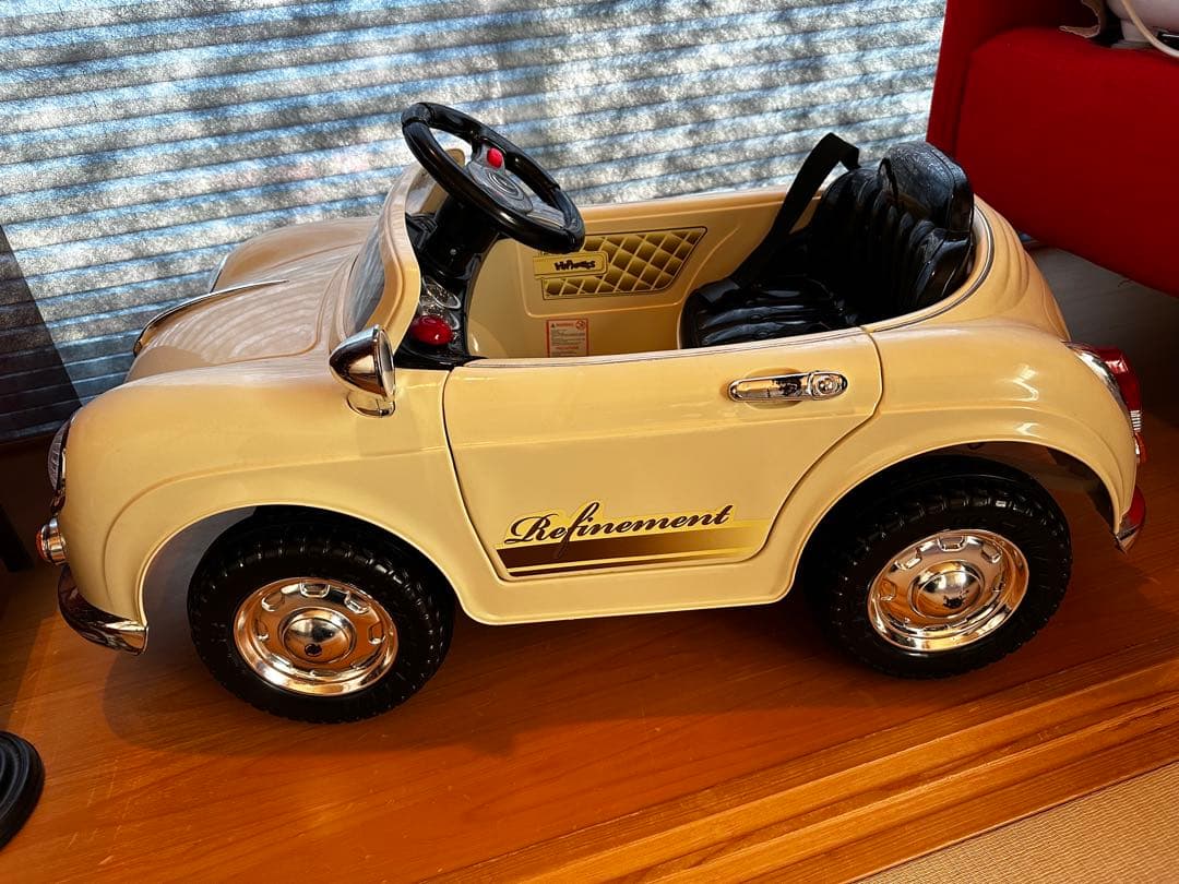 リングボーイ/リングガール 子供用電動カー ラジコンカー　クリーム色