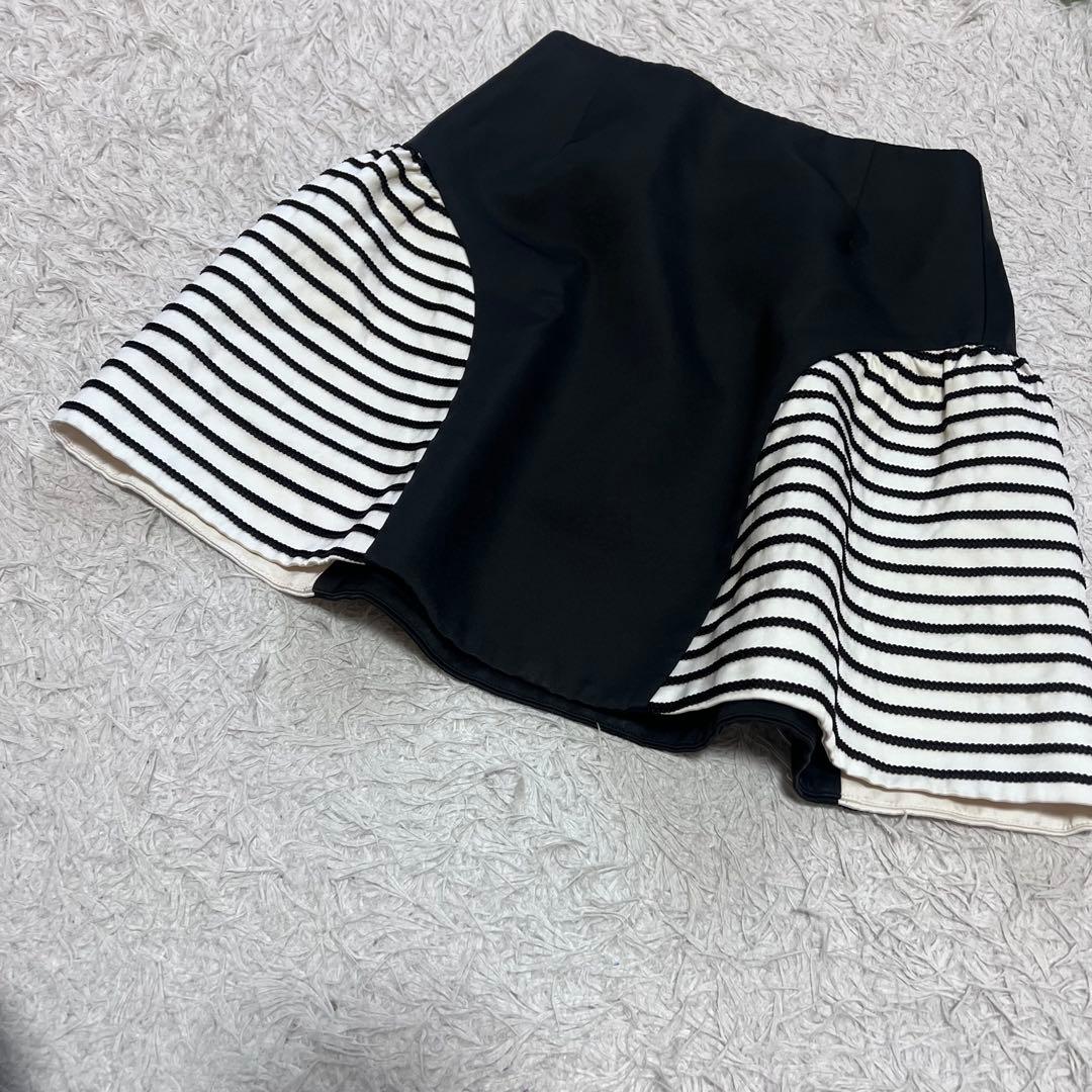 23SS ボーダーズアットバルコニー ファインダーボーダーミニスカート 36