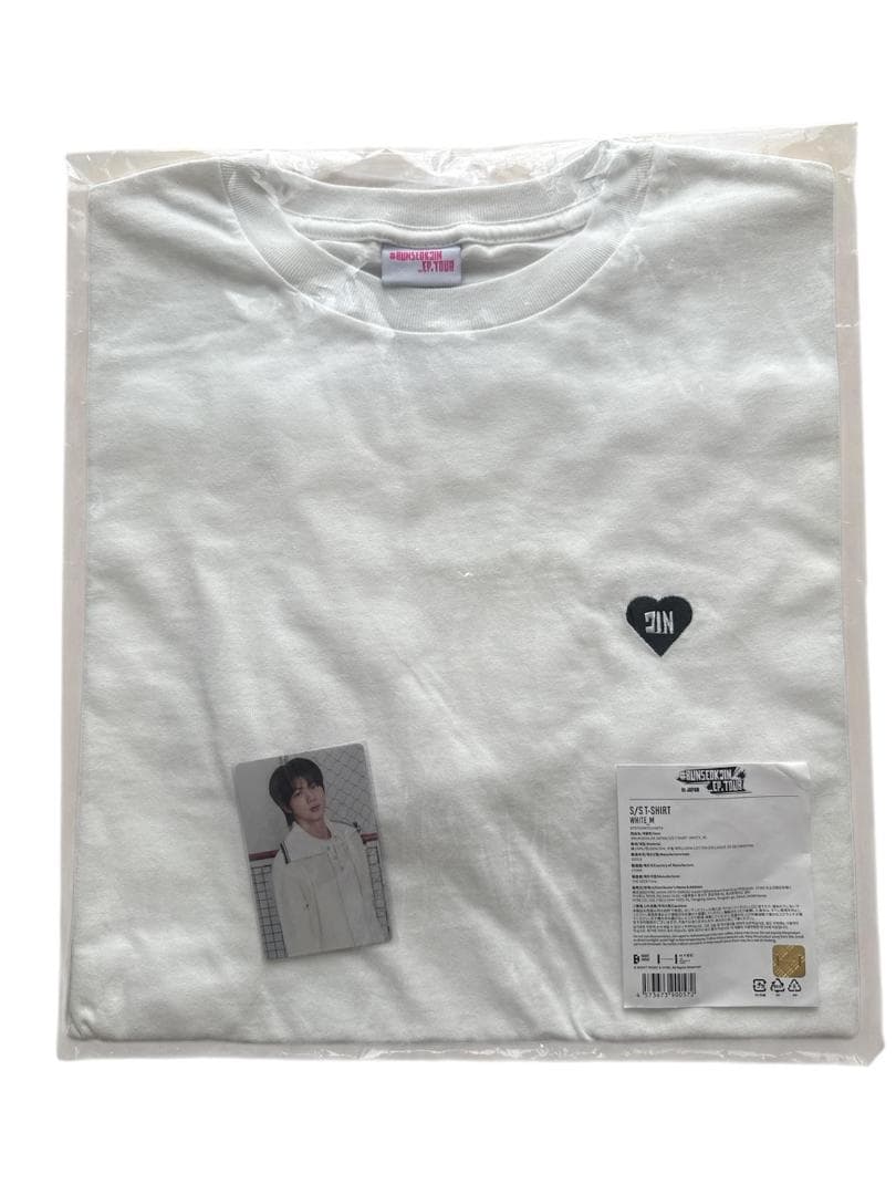 BTS ジン RUNSEOKJIN in JAPAN白 Tシャツ SIZE M