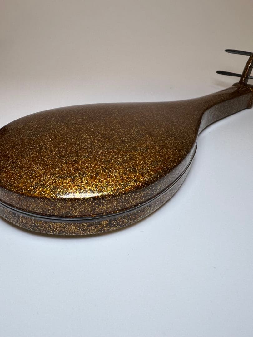 香道具 超絶技巧の時代漆芸　明治時代 本金蒔絵琵琶形香合 時代箱 香道具　金蒔絵