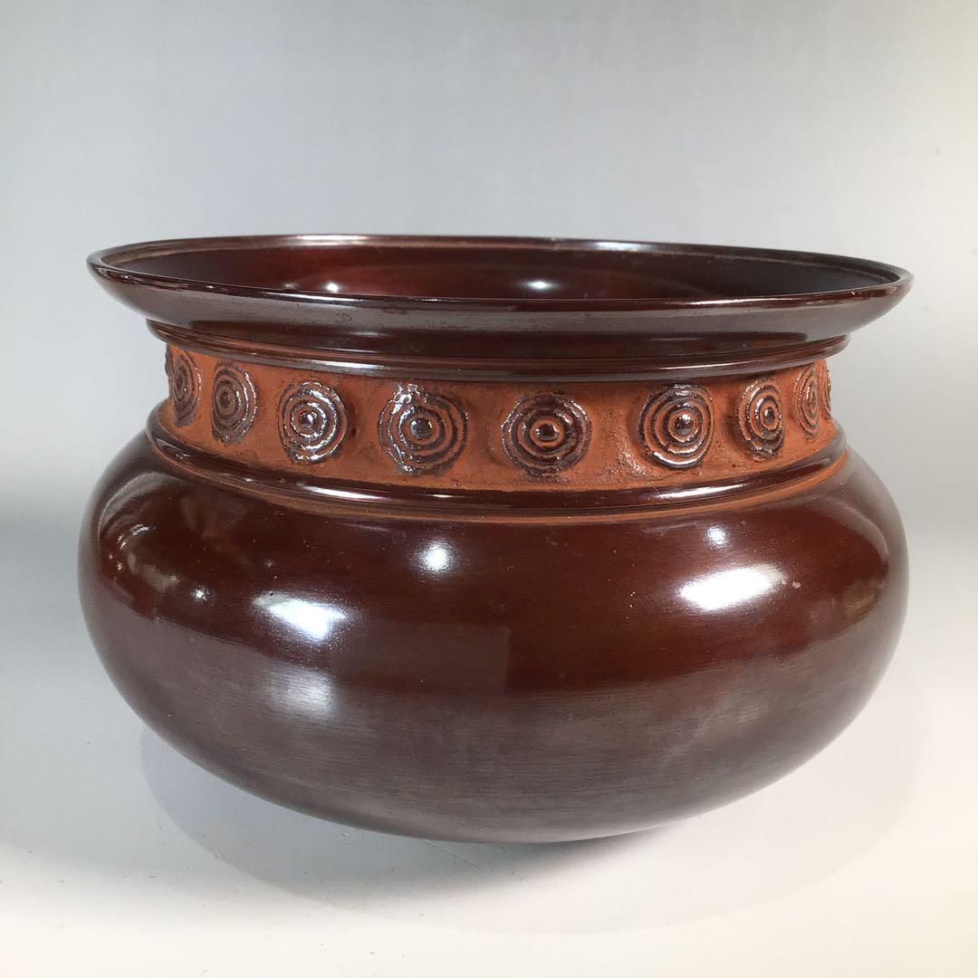 Ｎ９９１　皆具　『金工師　剛章造』『唐銅皆具』『水指　建水　蓋置　杓立』　共箱