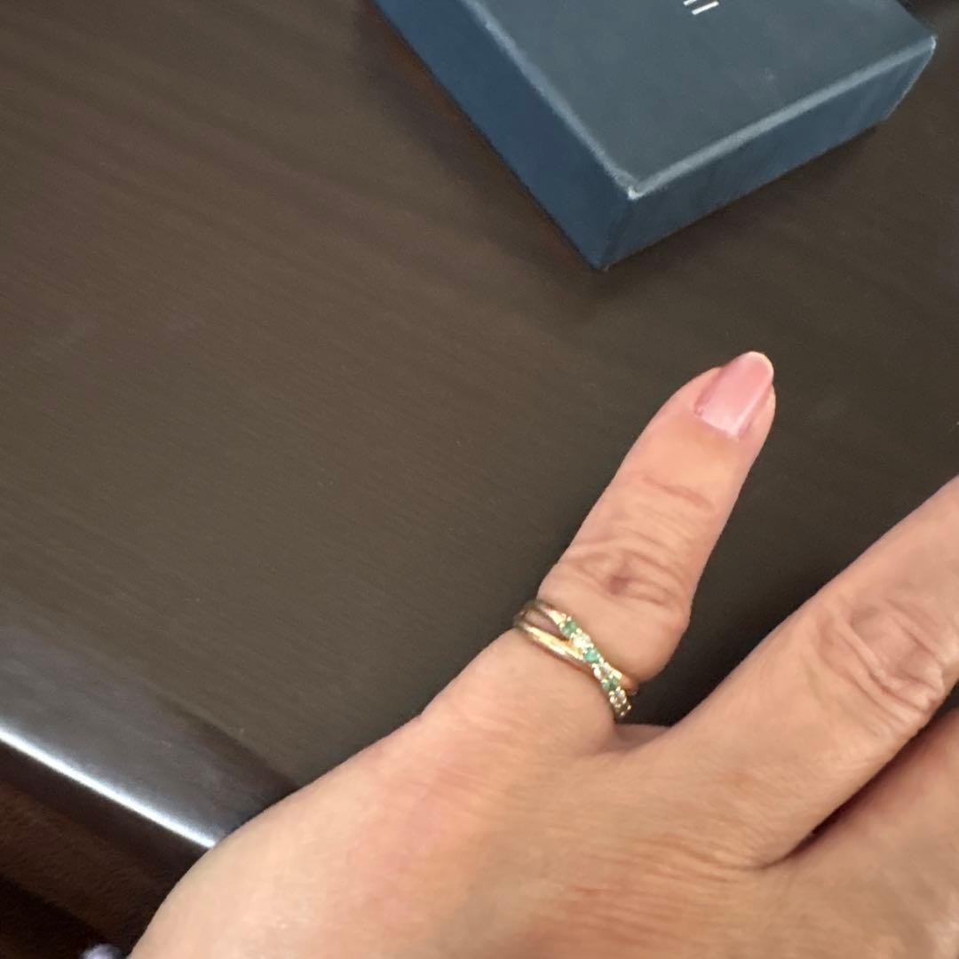 K10YG エメラルドリング TSUTSUMI