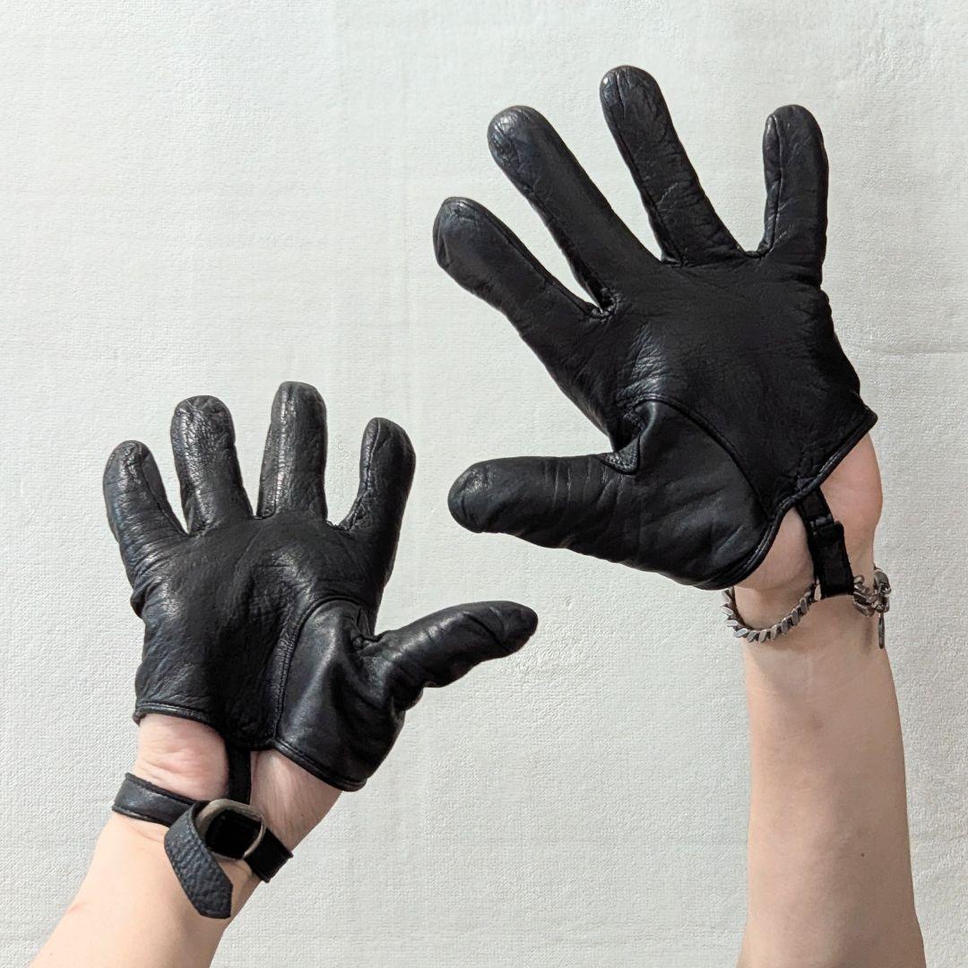 ジャンポールゴルチエ レザーグローブ ブラック