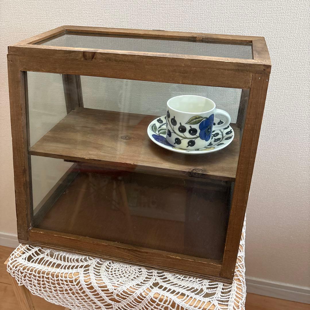 北欧　昭和レトロ　ヴィンテージ　木製ディスプレイケース