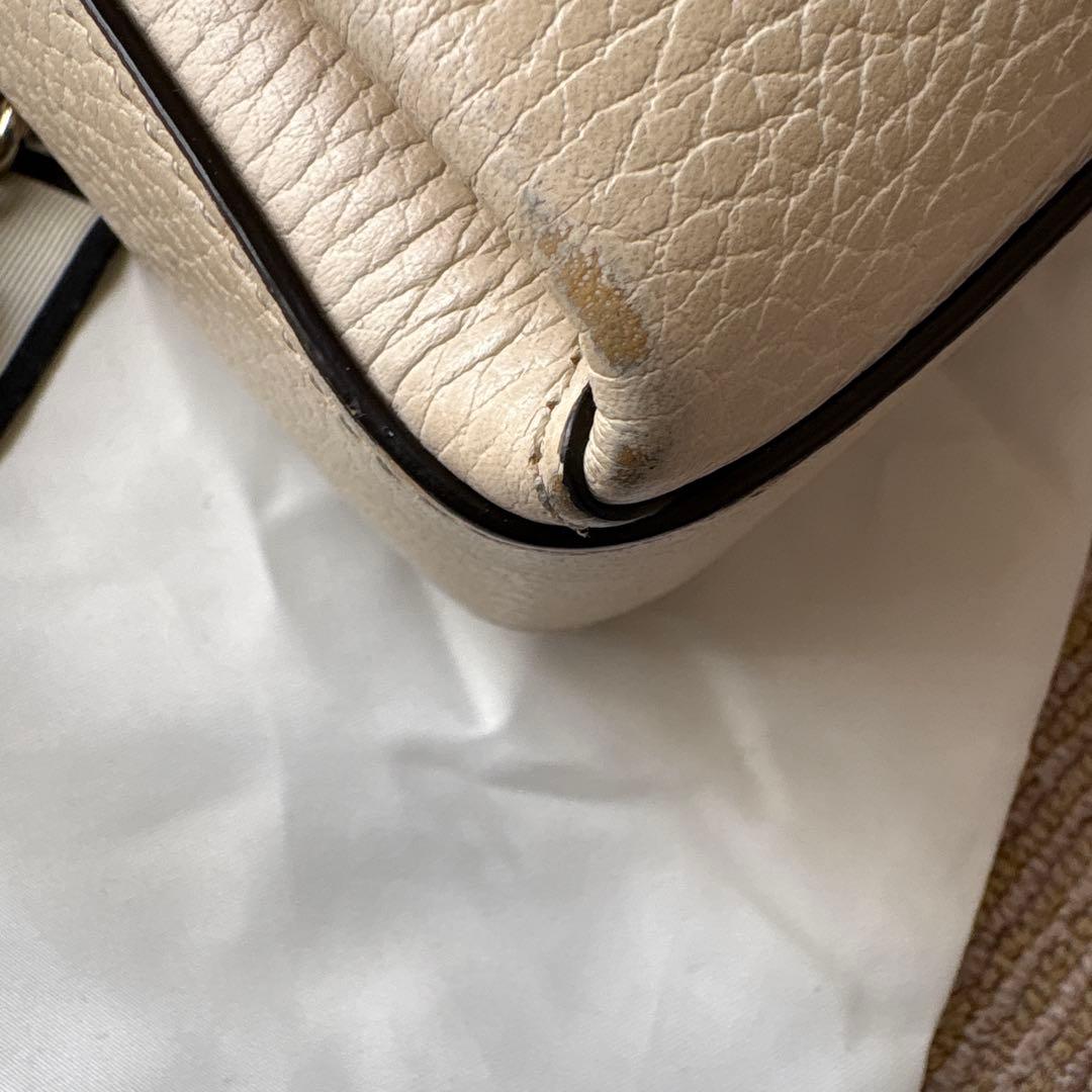 ✈*様 GUCCI ベージュ レザー ショルダーバッグ