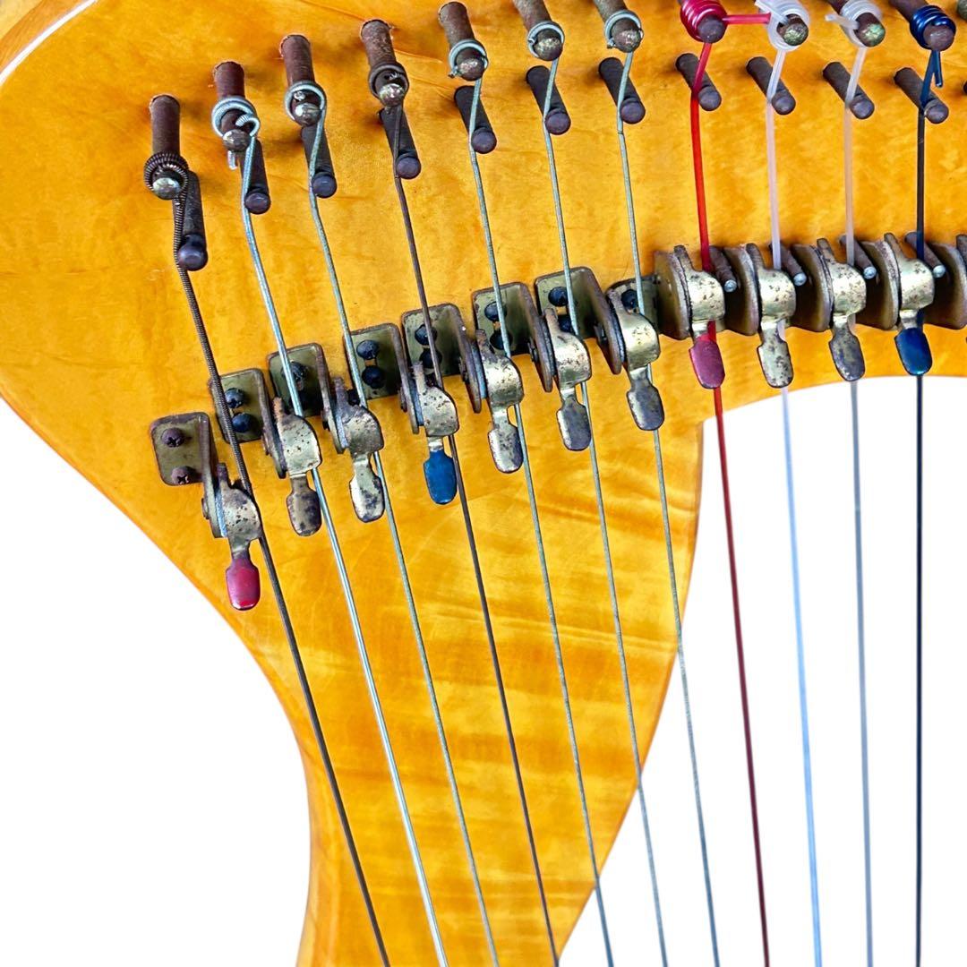 青山ハープ AOYAMA 140D 36弦　アイリッシュハープ　レバー　虎杢