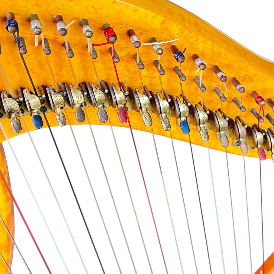 青山ハープ AOYAMA 140D 36弦　アイリッシュハープ　レバー　虎杢
