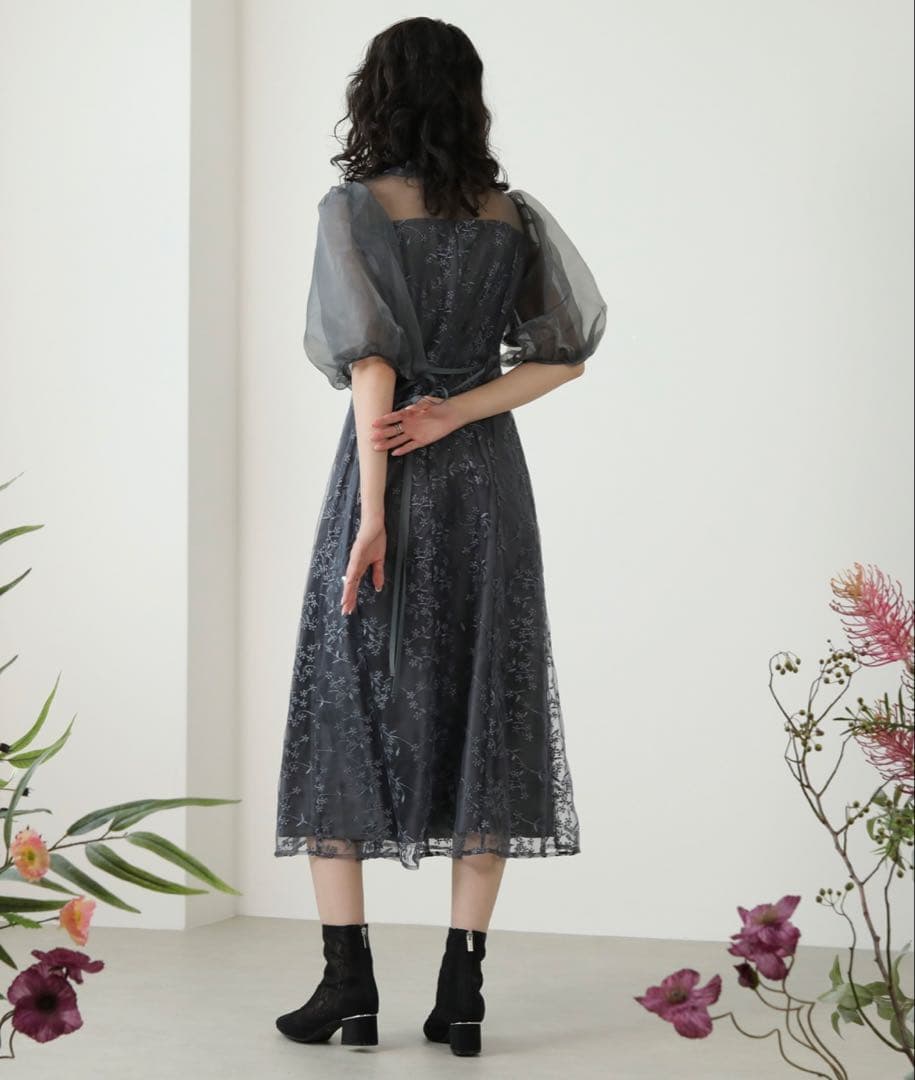 kana Aラインパーティードレス グレー　S