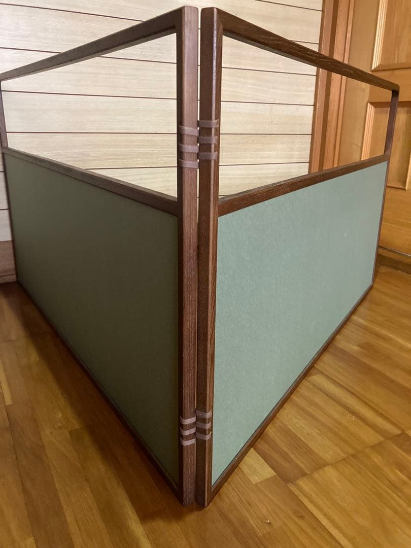 茶道具 風炉先屏風 歌仙絵巻　女桑　夏冬兼用　木製