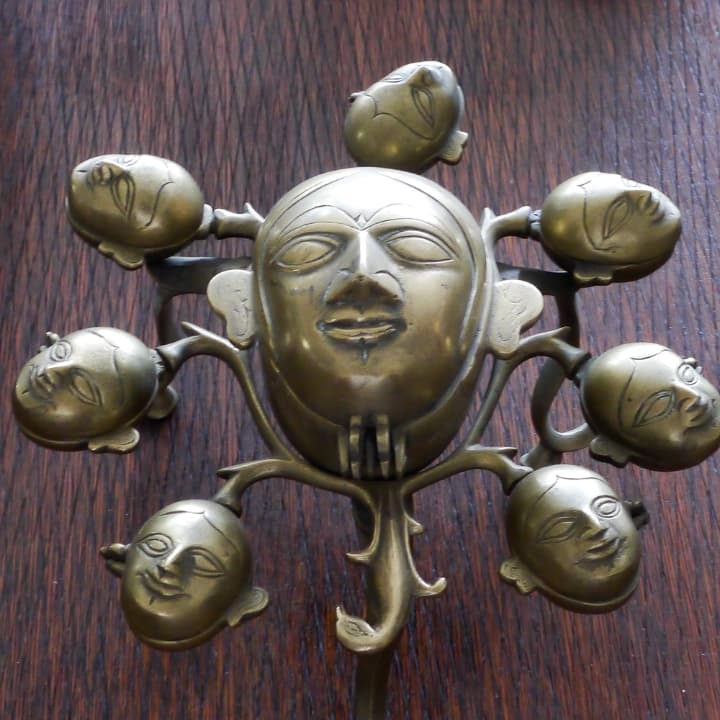 インド メイク 小物入れ　珍品　18~19世紀　真鍮製