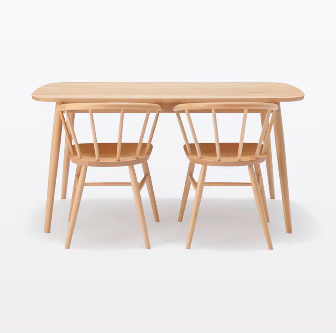 さくさく⭐︎無印良品 MUJI ブナ材テーブル 丸脚 150cm