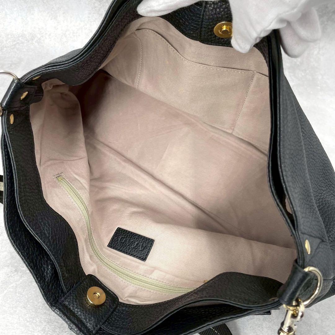 極美品◎アタオ　エルヴィ　ハンドバッグ　ショルダー　2way ゴールドプレート