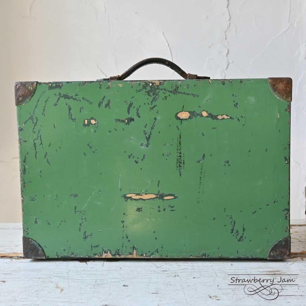 L3612-33 英国アンティーク トランク レザー 収納 かばん イギリス軍