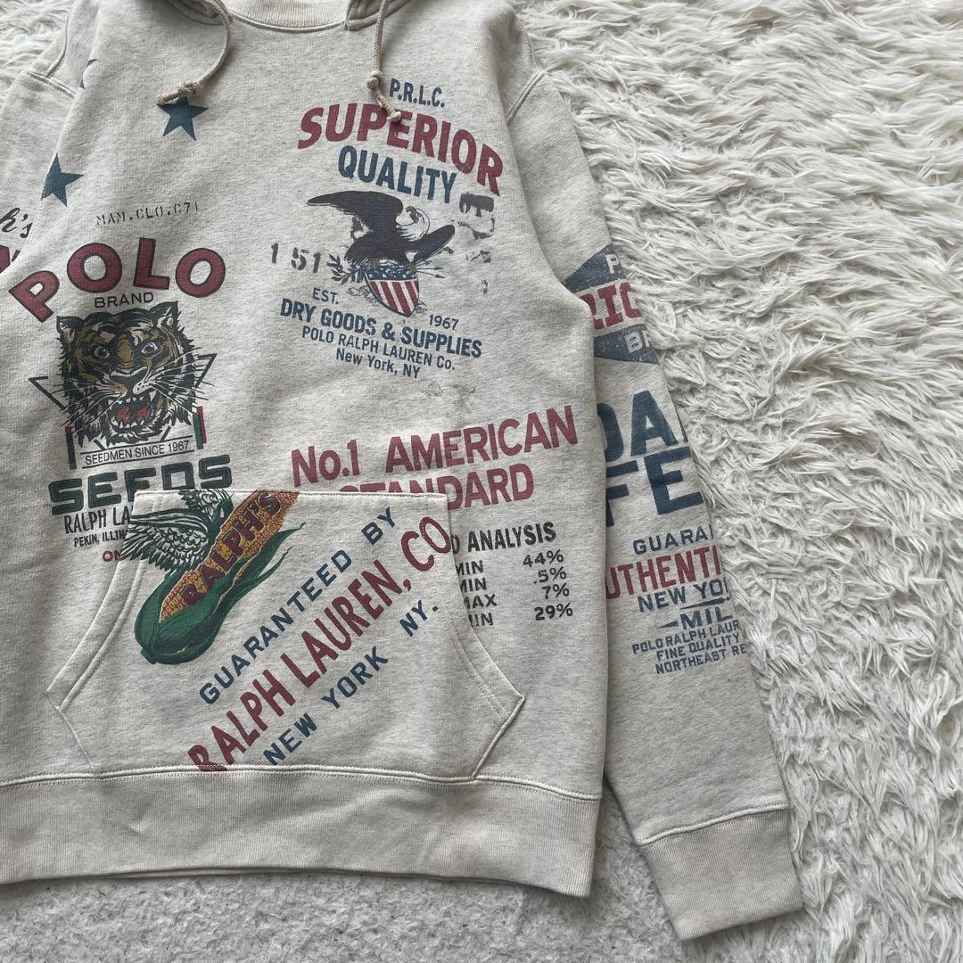 POLO RALPH LAUREN 総柄　プルオーバー　パーカー　スエット