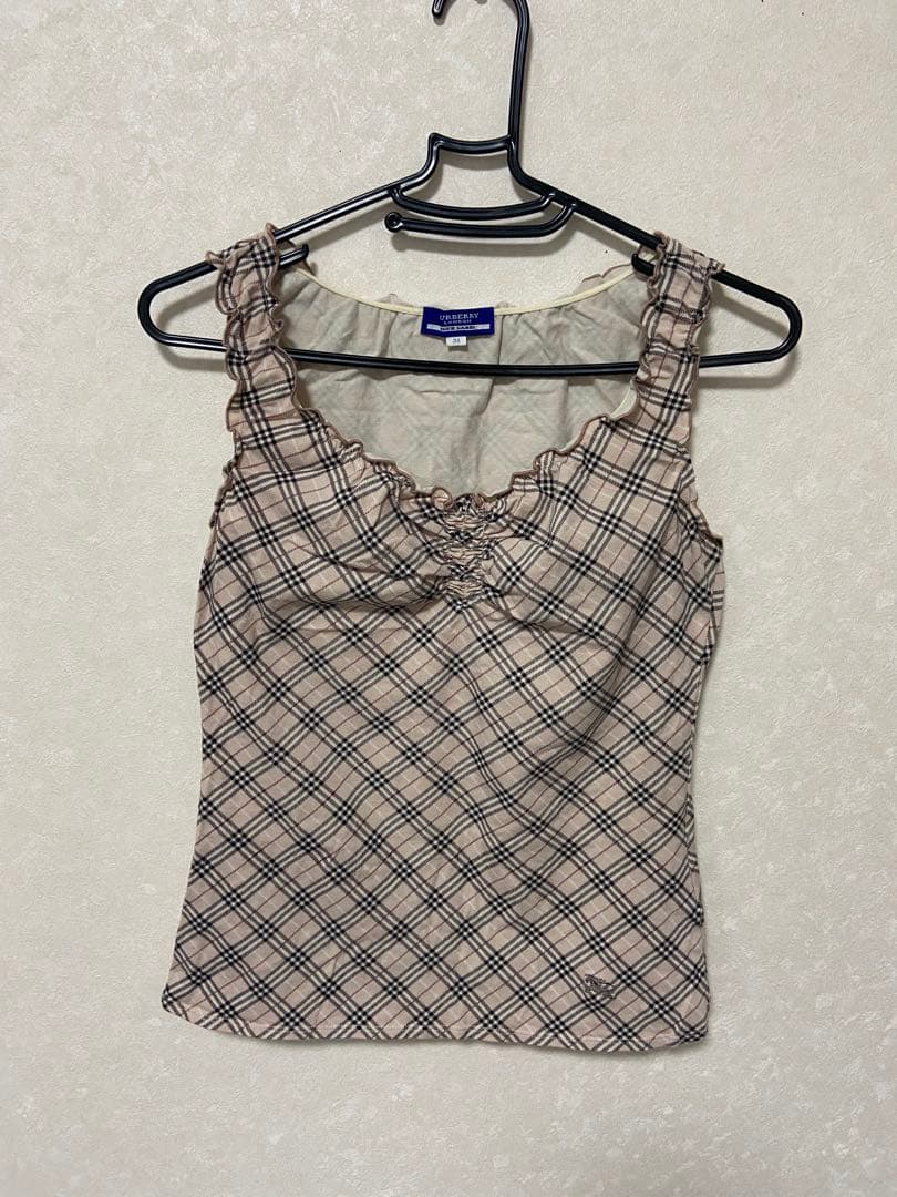 美品Burberry チェック柄タンクトップ 38