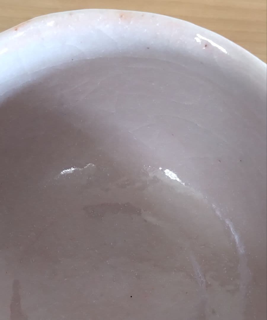 源九郎窯　加藤健作　志野茶碗　共箱共布付　志野焼