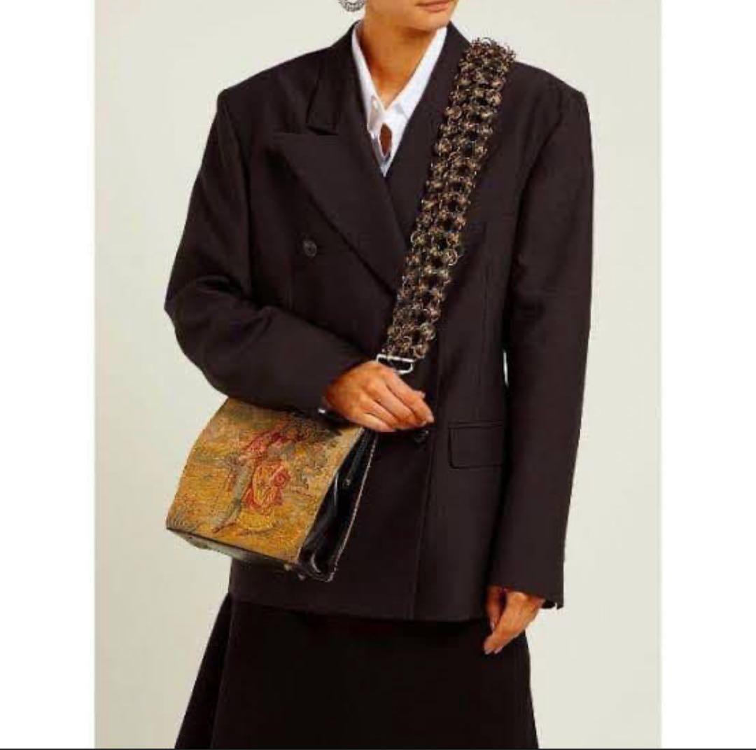 値下げ可 希少！！ ボタンストラップ バッグ　チェーン