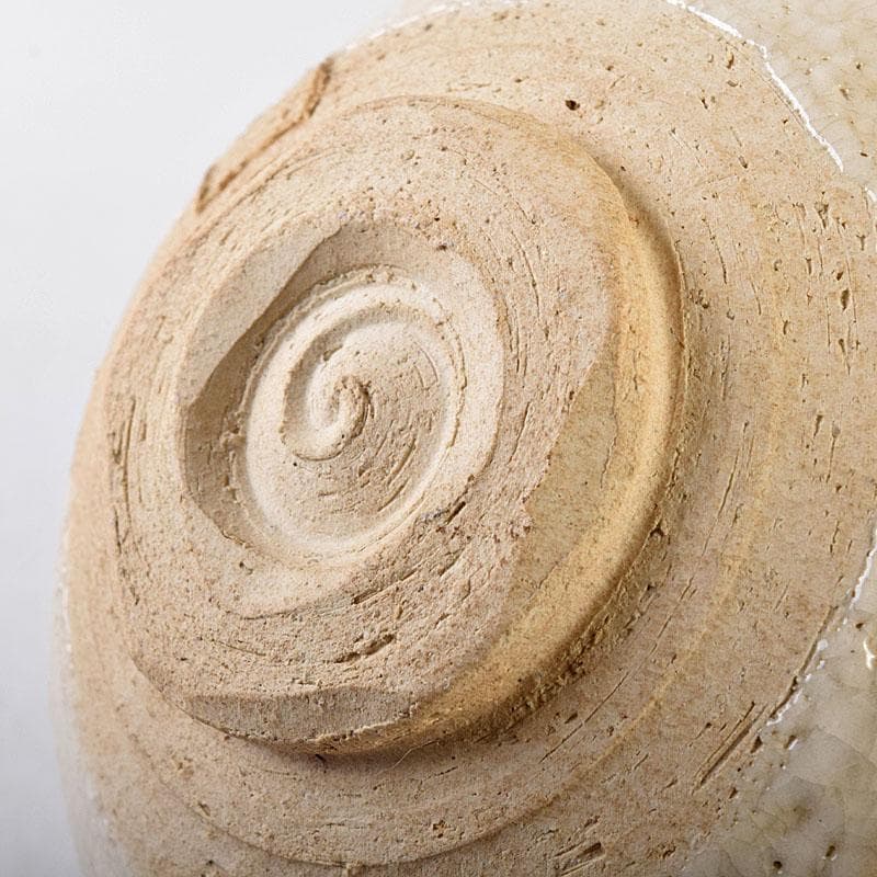 北大路魯山人作　絵志野　茶碗　仕覆付　共布　黒田陶々庵極め箱　M　R8639