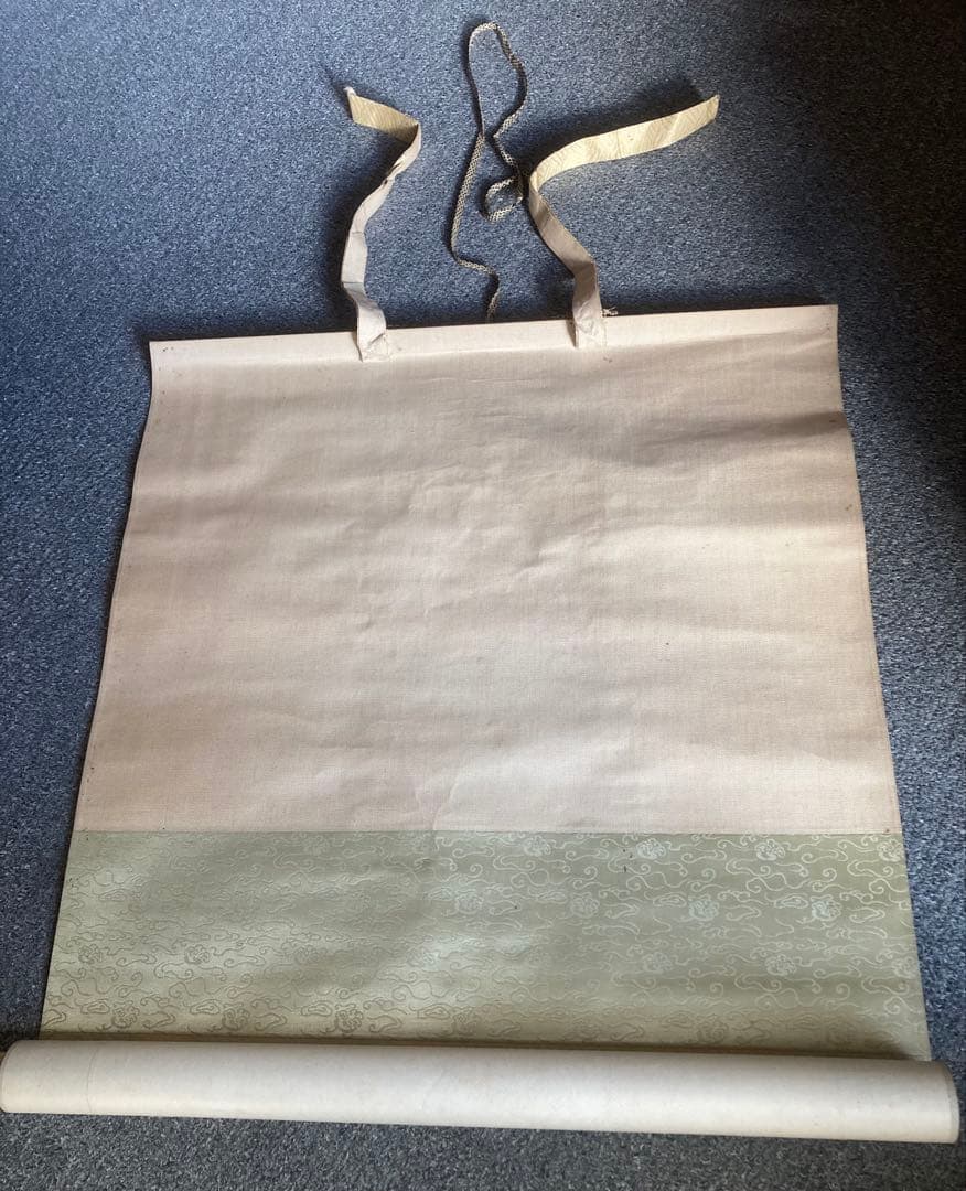 完全ジャンク品 白玲 五月鯉図 掛軸