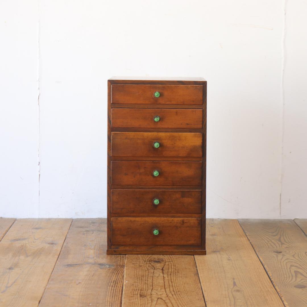 レトロ 卓上 小引き出し 抽斗 6杯 収納 小物入れ レターケース A4 木製