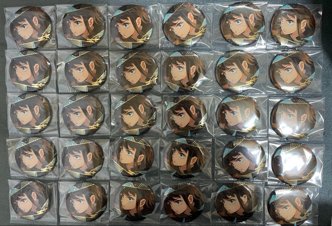 鬼滅の刃　時透無一郎　箔押し缶バッジ 30個