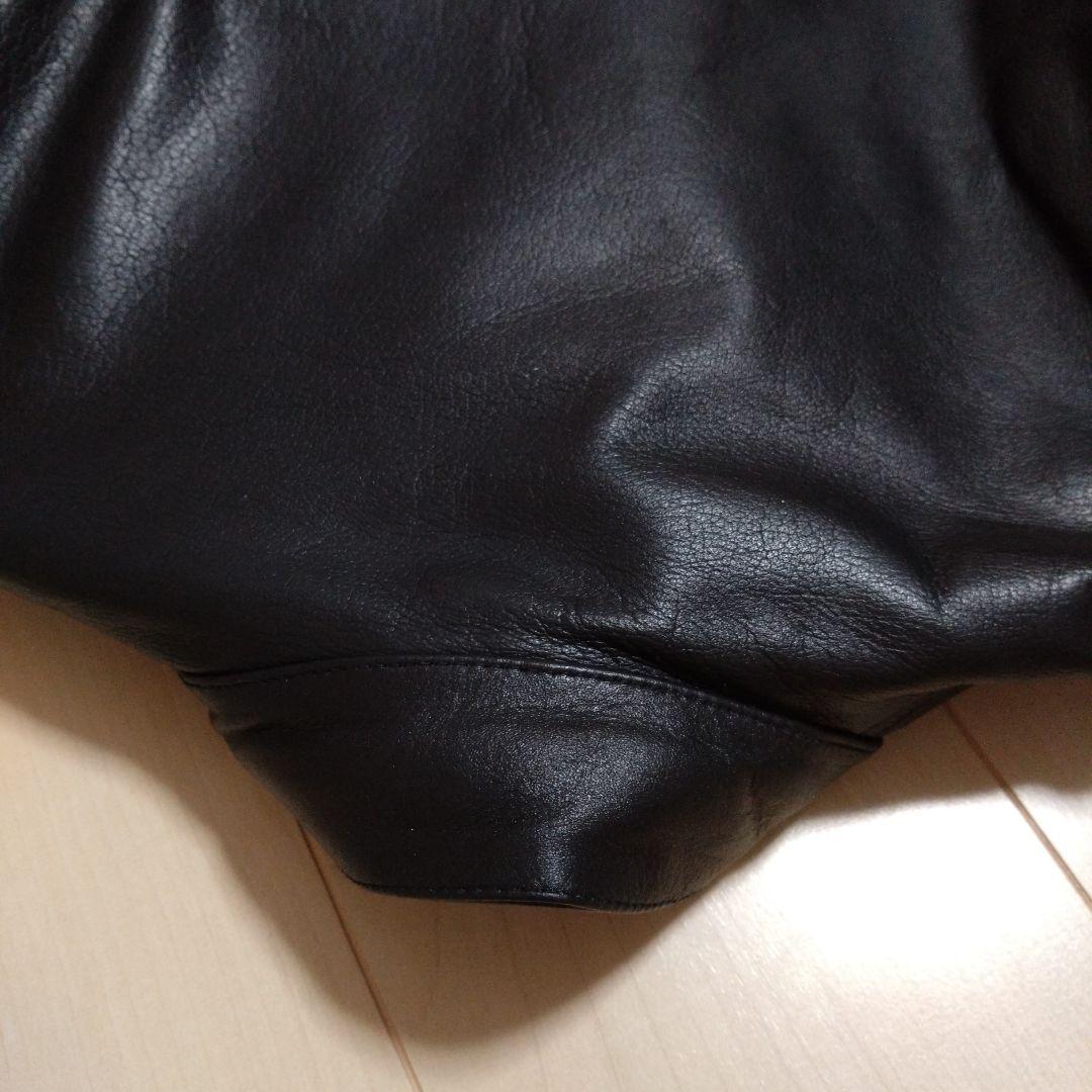 ホーンワークス　ブラックレザージャケット シングルライダース　xl