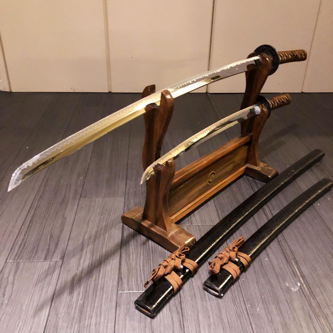 本格模造刀　居合刀　 セット　太刀　脇差　大小セット　茶拵え