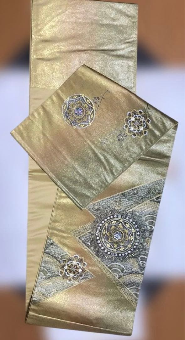 東京 さが美 袋帯 金色・銀色