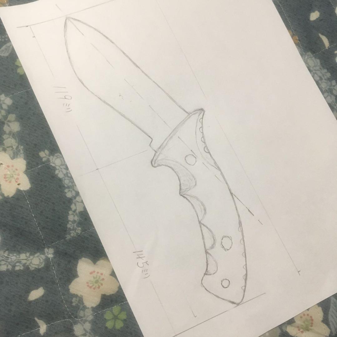 関根　様 確認用-1　custom order　トレーニングナイフ刃無し