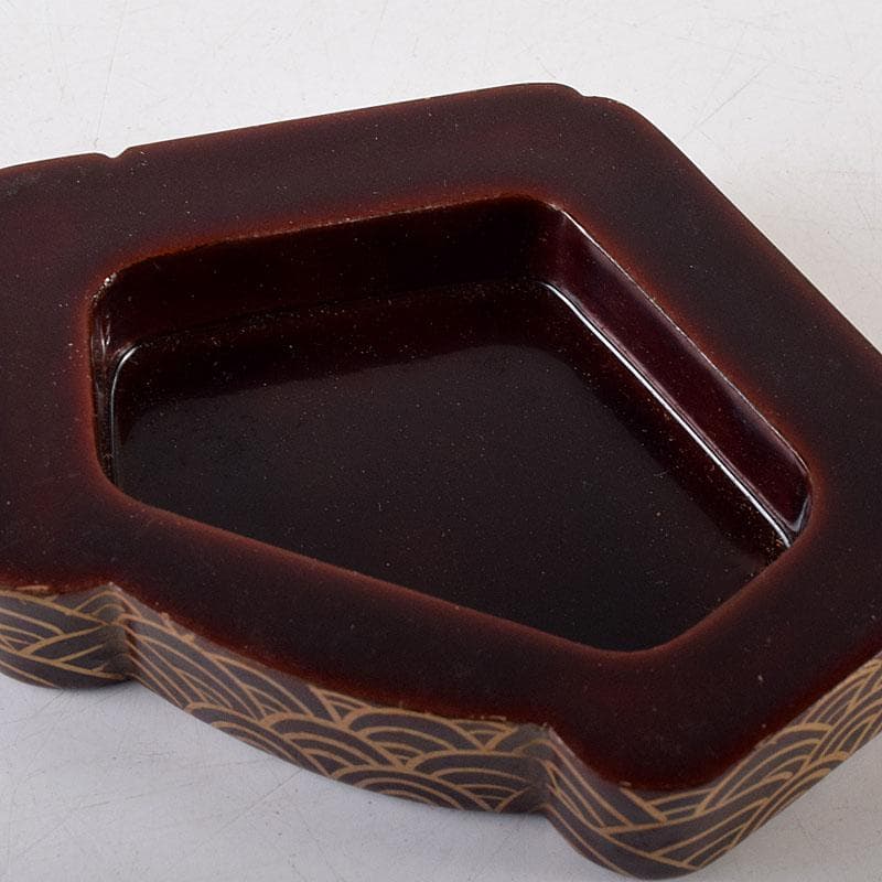 茶道具　多田桂寛作　青海波　結文香合　共布共箱　V　8114