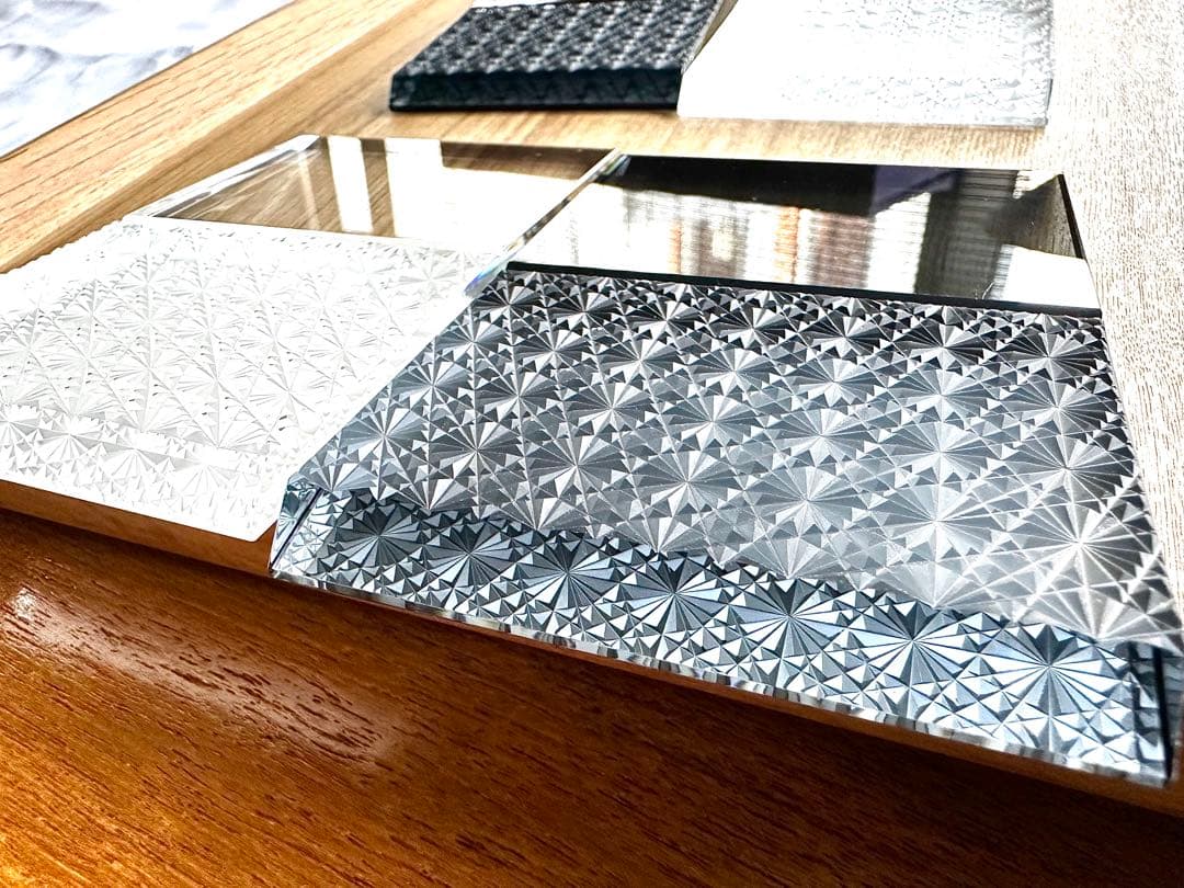 江戸切子 板皿 プレート4枚セット