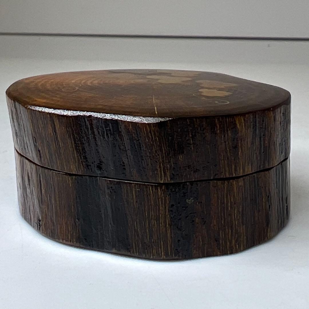 山下泰園 蔦蒔絵 香合 共箱 w4.4cm 東キ8-0127☆2F