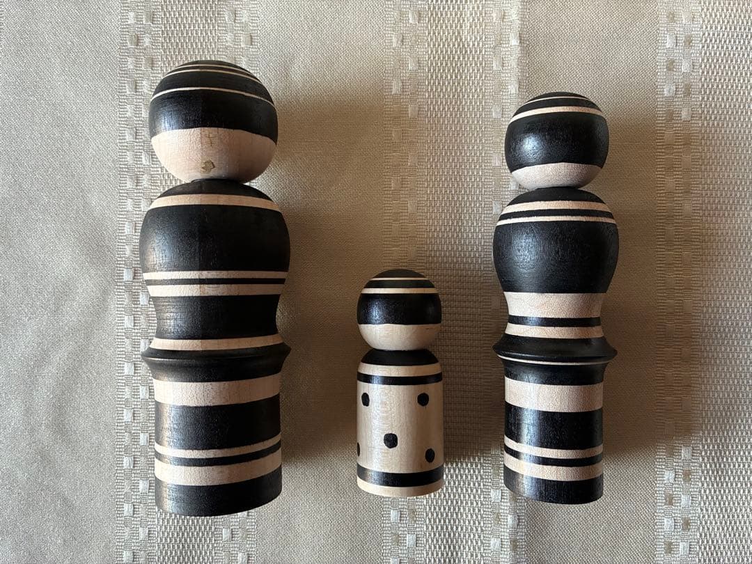 ルビンのこけし ファミリー ブラック 黒 限定品 青森県黒石市 22000円