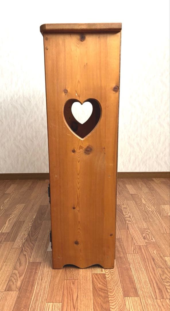 カントリー　家具　キャビネット　棚　ハート　ハンドメイド