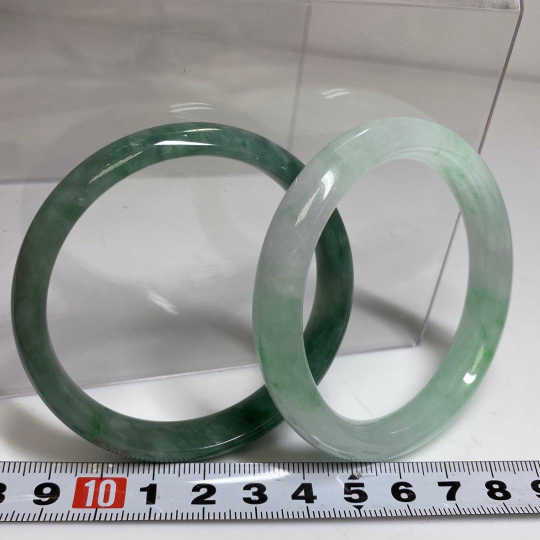 本翡翠　バングル2点　79g トヒチ　東さ7-0331☆2F