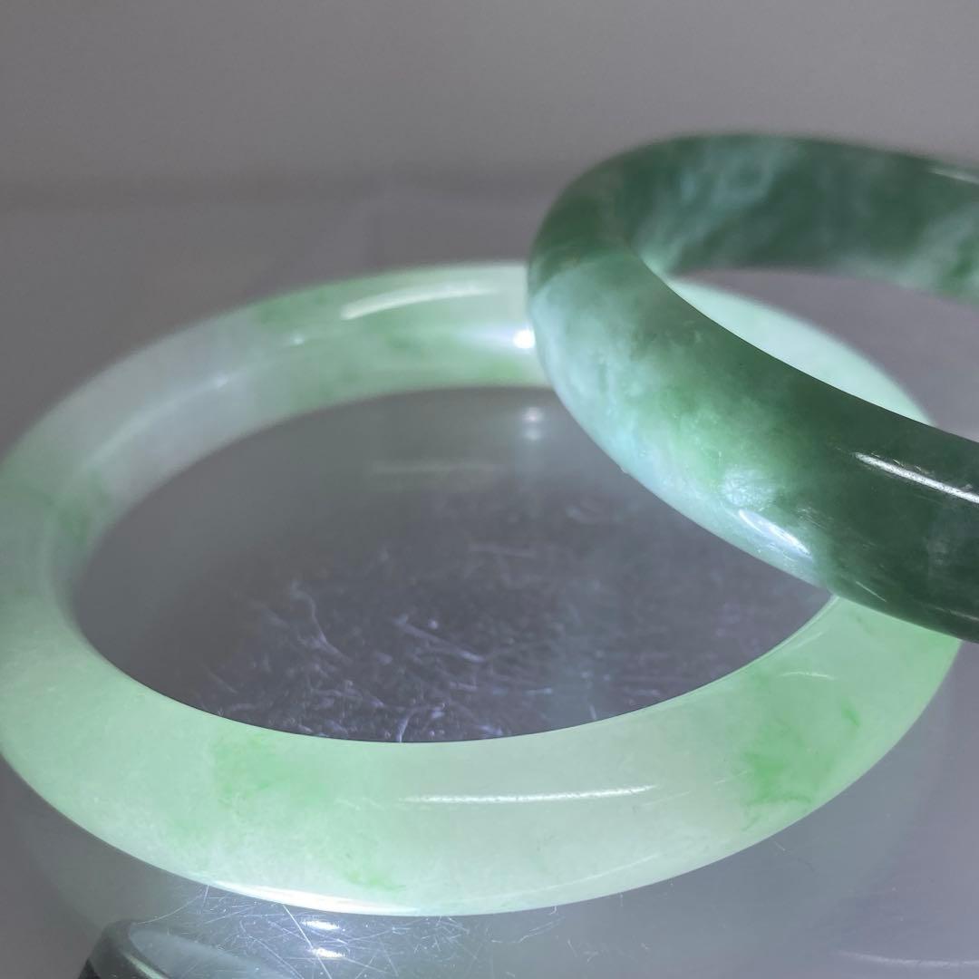 本翡翠　バングル2点　79g トヒチ　東さ7-0331☆2F