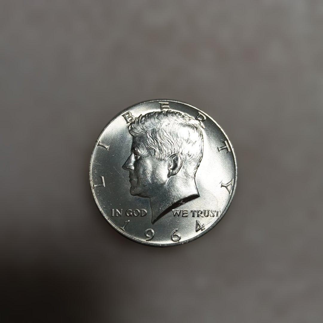 1964年 ケネディハーフダラー銀貨 アンティーク【銀90% 未使用】