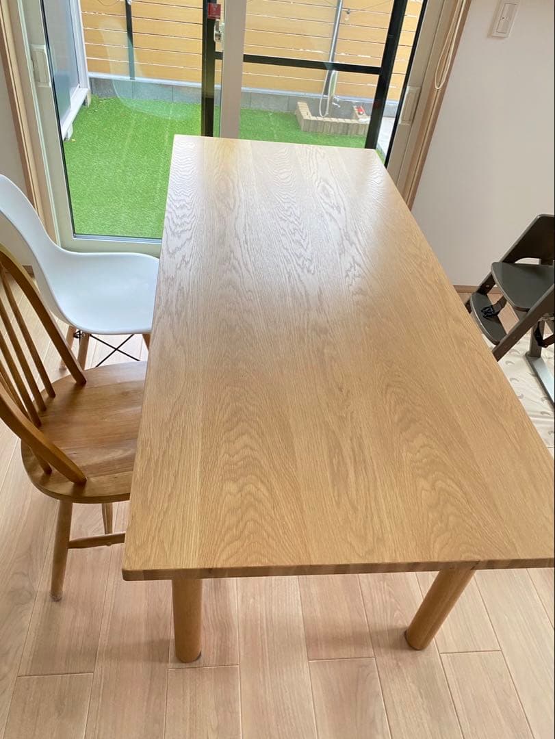 ダイニングテーブル　無印良品　6人掛け　ナチュラルウッド